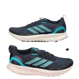 Adidas RunFalcon-TR-Men's Size 8- Running Shoes Black Teal Sneakers